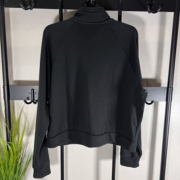 Puma half zipper cropped pull over sweatshirt black size XL - Picture 9 of 15